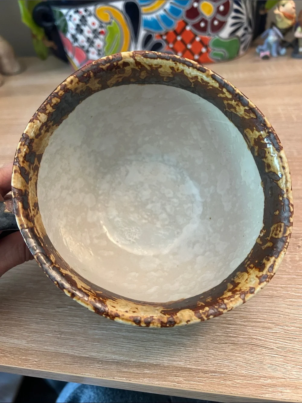 Vance Kitira Large Soup Bowl Rustic Pottery Mug with Handle Made in Thailand